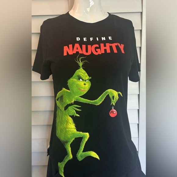 NWT WOMENS Dr. Seuss The Grinch Juniors' Graphic T-Shirt SIZE MEDIUM 7-9 - Picture 2 of 11